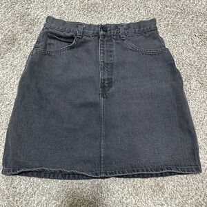 Vintage Brooks Charcoal A-Line Denim Skirt